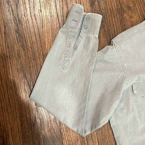 Vintage 90’s Wrangler Brushpopper Western Button Down Gray Shirt 15 1/2 x 35 - Picture 7 of 13